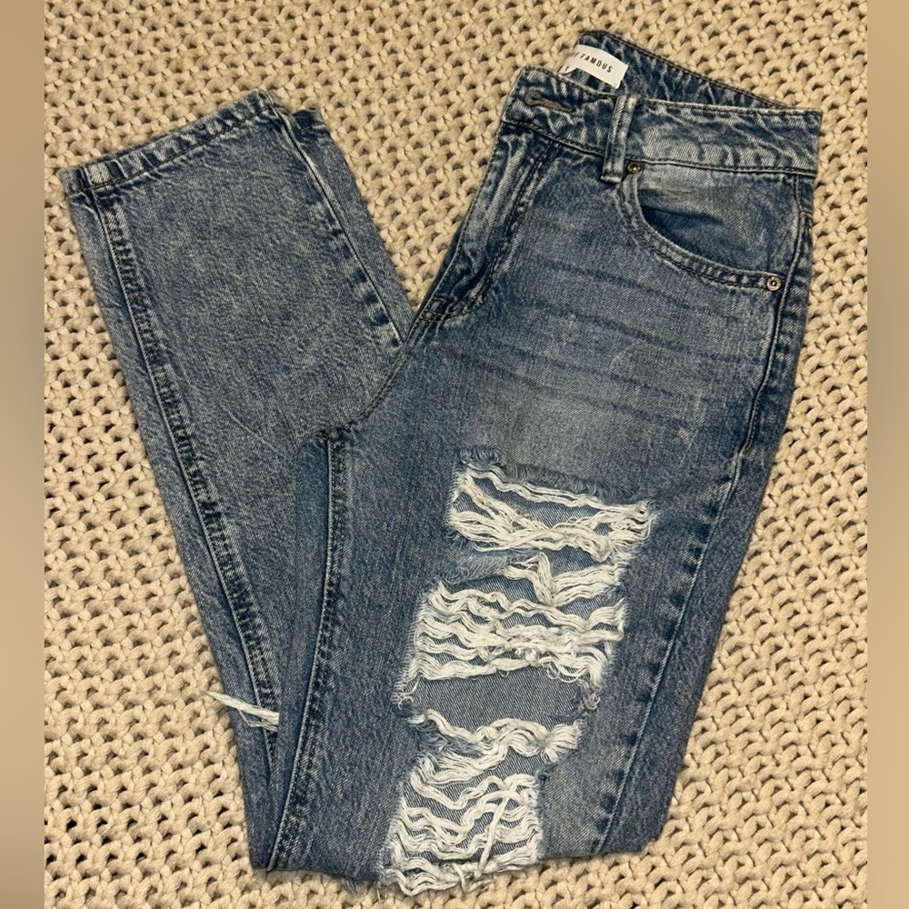 Almost Famous Distressed Blue Jeans